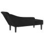 Preview: Chaiselongue mit Kissen Schwarz Samt