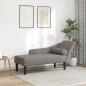 Preview: ARDEBO.de - Chaiselongue mit Kissen Taupe Stoff