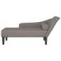 Preview: Chaiselongue mit Kissen Taupe Stoff