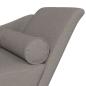 Preview: Chaiselongue mit Kissen Taupe Stoff