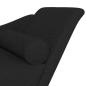 Preview: Chaiselongue mit Kissen Schwarz Stoff