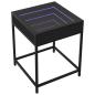 Preview: Couchtisch mit Infinity-LED Schwarz 40x40x51 cm