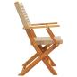 Preview: Gartenstühle 6 Stk. Klappbar Beige Poly Rattan & Massivholz