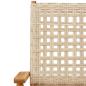 Preview: Gartenstühle 6 Stk. Klappbar Beige Poly Rattan & Massivholz