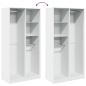 Preview: Kleiderschrank Weiß 100x50x200 cm Holzwerkstoff