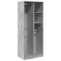 Preview: Kleiderschrank Betongrau 80x50x200 cm Holzwerkstoff