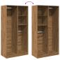 Preview: Kleiderschrank Artisan-Eiche 100x50x200 cm Holzwerkstoff