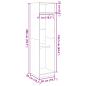 Preview: Kleiderschrank Altholz-Optik 50x50x200 cm Holzwerkstoff