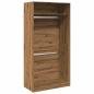 Preview: Kleiderschrank Artisan-Eiche 100x50x200 cm Holzwerkstoff