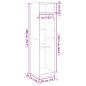 Preview: Kleiderschrank Betongrau 50x50x200 cm Holzwerkstoff