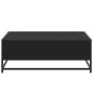 Preview: Couchtisch Schwarz 80x80x30 cm Holzwerkstoff und Metall