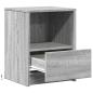 Preview: Nachttische mit LED-Leuchten 2 Stk. Grau Sonoma Holzwerkstoff