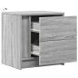 Preview: Nachttische mit LED-Leuchten 2 Stk. Grau Sonoma Holzwerkstoff