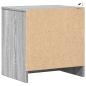 Preview: Nachttische mit LED-Leuchten 2 Stk. Grau Sonoma Holzwerkstoff