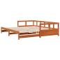 Preview: Tagesbett ohne Matratze Wachsbraun 90x200 cm Massivholz Kiefer