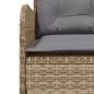 Preview: 2-tlg. Garten-Sofagarnitur mit Kissen Beige Poly Rattan