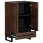 Preview: Highboard Braun 60x34x100 cm Massivholz Mango