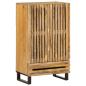Preview: ARDEBO.de - Highboard 60x34x100 cm Raues Massivholz Mango