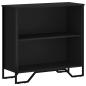 Preview: Bücherregal Schwarz 80x31x74,5 cm Holzwerkstoff