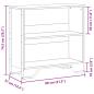 Preview: Bücherregal Schwarz 80x31x74,5 cm Holzwerkstoff