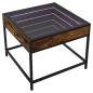 Preview: Couchtisch mit Infinity-LED Räuchereiche 50x50x41 cm