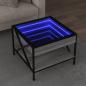 Preview: ARDEBO.de - Couchtisch mit Infinity-LED Grau Sonoma 50x50x38 cm