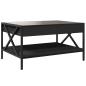 Preview: Couchtisch mit Infinity-LED Schwarz 70x50x38 cm