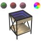 Preview: Couchtisch mit Infinity-LED Sonoma-Eiche 40x40x49 cm