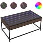 Preview: Couchtisch mit Infinity-LED Braun Eichen-Optik 90x50x41 cm
