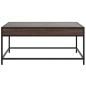 Preview: Couchtisch mit Infinity-LED Braun Eichen-Optik 90x50x41 cm