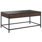 Preview: Couchtisch mit Infinity-LED Braun Eichen-Optik 90x50x41 cm