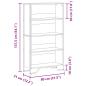 Preview: Bücherregal Räuchereiche 80x31x137,5 cm Holzwerkstoff