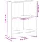 Preview: Bücherregal Altholz-Optik 60x24x76 cm Holzwerkstoff