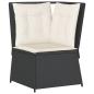 Preview: 7-tlg. Garten-Lounge-Set mit Kissen Schwarz Poly Rattan
