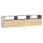 Preview: TV-Wandschrank mit LED Grau Sonoma 180x31x45 cm