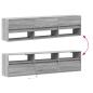 Preview: TV-Wandschrank mit LED Grau Sonoma 180x31x45 cm