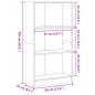 Preview: Bücherregal Schwarz 60x24x109 cm Holzwerkstoff