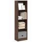 Preview: ARDEBO.de - Bücherregal Braun Eichen-Optik 40x24x143 cm Holzwerkstoff