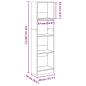 Preview: Bücherregal Braun Eichen-Optik 40x24x143 cm Holzwerkstoff