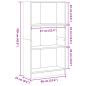 Preview: Bücherregal Altholz-Optik 60x24x109 cm Holzwerkstoff