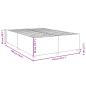 Preview: Bettgestell ohne Matratze Dunkelgrau 140x190 cm Stoff