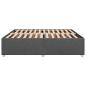Preview: Bettgestell ohne Matratze Dunkelgrau 200x200 cm Stoff
