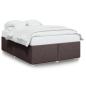 Preview: Bettgestell ohne Matratze Dunkelbraun 140x190 cm Stoff