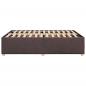 Preview: Bettgestell ohne Matratze Dunkelbraun 140x190 cm Stoff