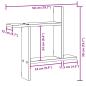Preview: Wandregale 2 Stk. Weiß 50x12x50 cm Holzwerkstoff