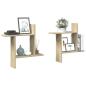 Preview: ARDEBO.de - Wandregale 2 Stk. Sonoma-Eiche 50x12x50 cm Holzwerkstoff