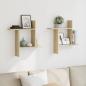 Preview: Wandregale 2 Stk. Sonoma-Eiche 50x12x50 cm Holzwerkstoff