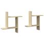 Preview: Wandregale 2 Stk. Sonoma-Eiche 50x12x50 cm Holzwerkstoff
