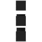 Preview: Wandregale 3 Stk. Schwarz 58x18x18 cm Holzwerkstoff