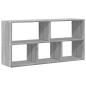 Preview: Wandregal Grau Sonoma 100x25x50 cm Holzwerkstoff